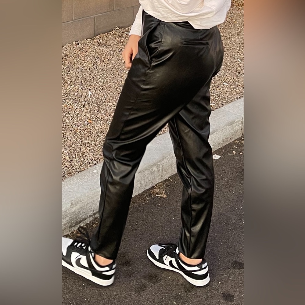 Windsor leather high waisted pants